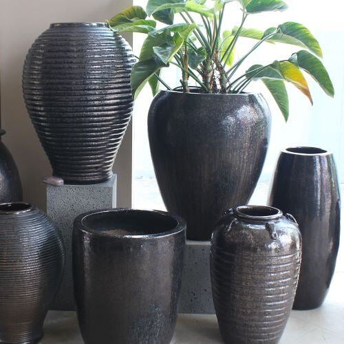 Black Glaze Large Pottery 4Seas 500